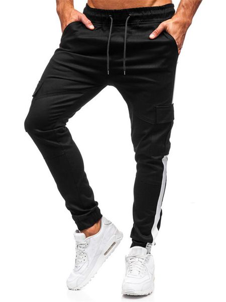 stripe panelled mens designer pants fashion loose drawstring pockets panelled mens running pants casual males clothing, Black
stripe panelled mens designer pants fashion loose drawstring pockets panelled mens running pants casual males clothing, Black