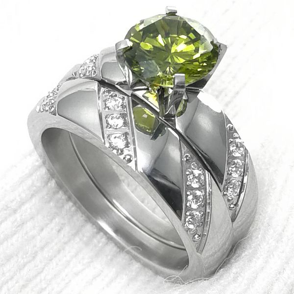 r297 olive green stone r298 size 5-10 hers women's stainless steel wedding engagement ring, Golden;silver
r297 olive green stone r298 size 5-10 hers women's stainless steel wedding engagement ring, Golden;silver
