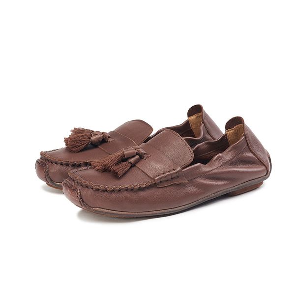 vallu spring 2020 new round head hand-stitched leather tassel shoes leather outsole, Black
vallu spring 2020 new round head hand-stitched leather tassel shoes leather outsole, Black