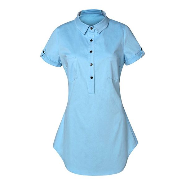 women casual denim short sleeve button shirt dress for summer thj99, Blue;gray
women casual denim short sleeve button shirt dress for summer thj99, Blue;gray