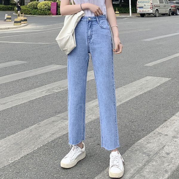 plus size high waist jeans women streetwear straight jean femme blue 100% cotton casual zipper pants ankle-length trousers
plus size high waist jeans women streetwear straight jean femme blue 100% cotton casual zipper pants ankle-length trousers