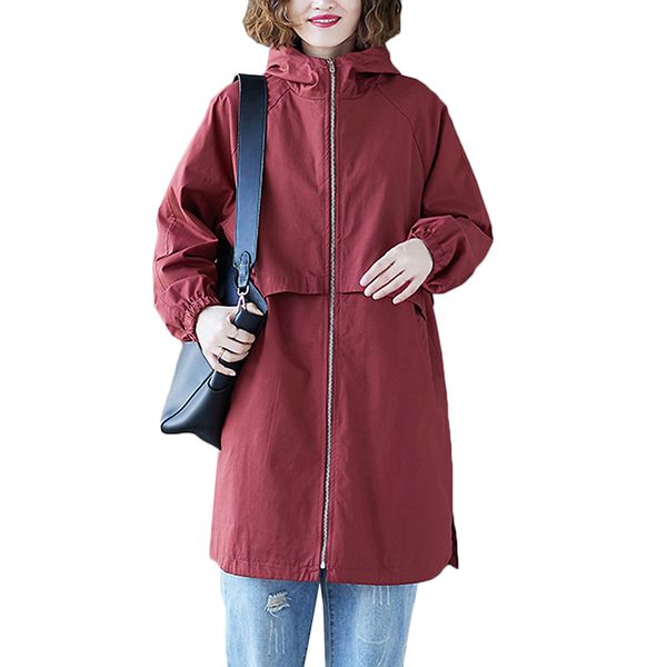 casual women mid-long trench coat 2020 new spring autumn hooded overcoat oversize windbreaker female women's clothing j328, Tan;black
casual women mid-long trench coat 2020 new spring autumn hooded overcoat oversize windbreaker female women's clothing j328, Tan;black