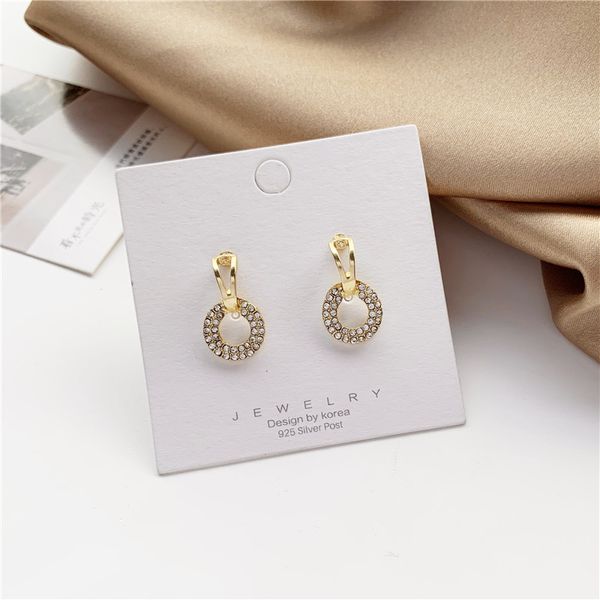2020 korean simple cute girl geometric golden crystal round rhinestones drop earrings for women fashion jewelry accessories, Silver
2020 korean simple cute girl geometric golden crystal round rhinestones drop earrings for women fashion jewelry accessories, Silver