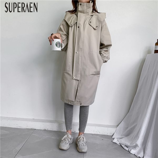 superaen temperament trench coat for women casual spring and autumn new 2020 ladies windbreaker fashion hooded women clothing, Tan;black
superaen temperament trench coat for women casual spring and autumn new 2020 ladies windbreaker fashion hooded women clothing, Tan;black