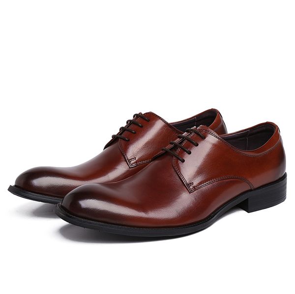 men's leather shoes round toe business formal wear work wear leather shoes comfortable oxfords large size cowhide large size 45, Black
men's leather shoes round toe business formal wear work wear leather shoes comfortable oxfords large size cowhide large size 45, Black