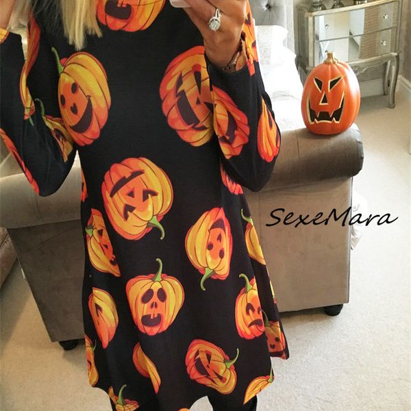 2019 autumn halloween style vintage print dress casual long sleeve loose dress for women, Black;gray
2019 autumn halloween style vintage print dress casual long sleeve loose dress for women, Black;gray