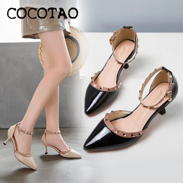 studded high heel women sandals pointed hollow shoes 2020 spring and summer new fashion baotou fairy style fine heel, Black
studded high heel women sandals pointed hollow shoes 2020 spring and summer new fashion baotou fairy style fine heel, Black