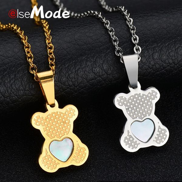elsemode women lovely heart shell bear dolphin giraffe butterfly lion pendant necklace stainless steel gold for femme jewelry, Silver
elsemode women lovely heart shell bear dolphin giraffe butterfly lion pendant necklace stainless steel gold for femme jewelry, Silver