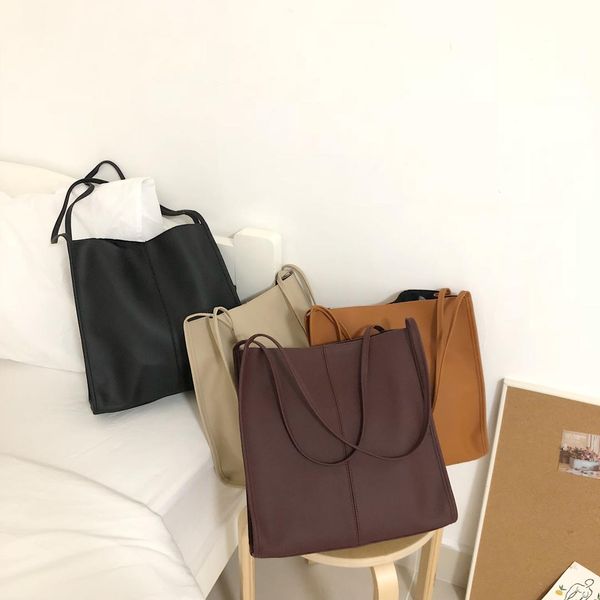 chic solid color large capacity tote bags for women causal shoulder crossbody bags pu leather women handbags designer sac a main
chic solid color large capacity tote bags for women causal shoulder crossbody bags pu leather women handbags designer sac a main