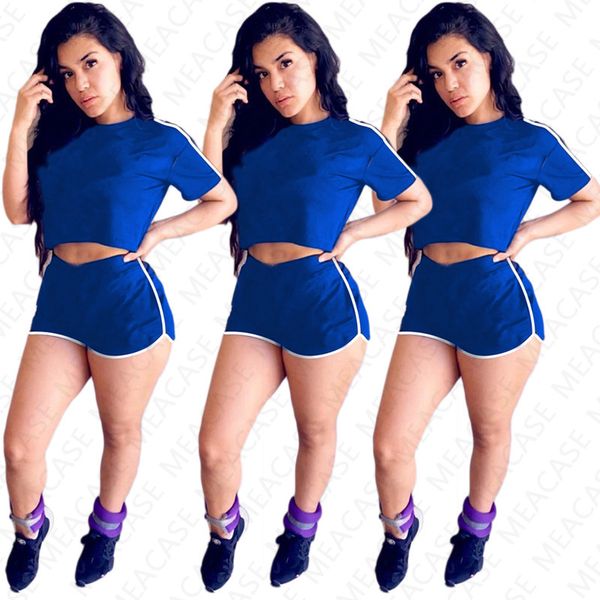 women tracksuit solid color brand letter printed two piece set outfits short t shirt shorts summer casual sport suit 3 colors nk7201, Gray
women tracksuit solid color brand letter printed two piece set outfits short t shirt shorts summer casual sport suit 3 colors nk7201, Gray