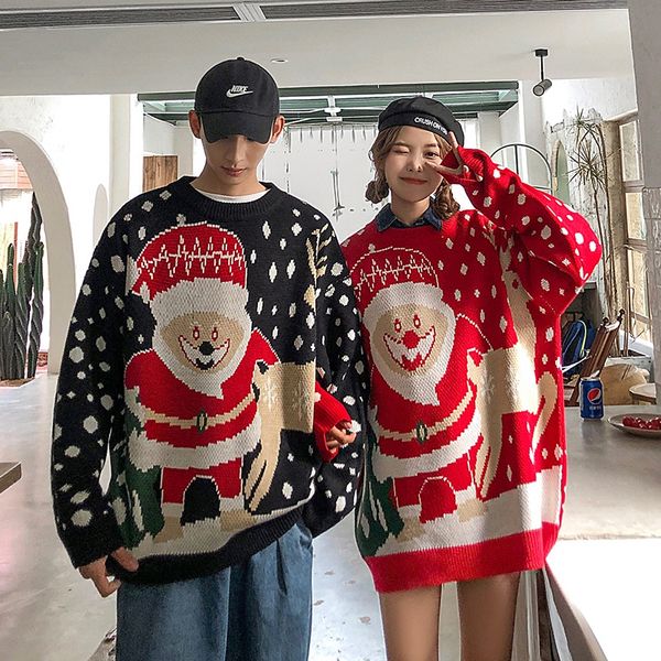 versma korean knitted oversize red ugly christmas sweater men women pullover winter warm harajuku sweaters male female plus size, White;black
versma korean knitted oversize red ugly christmas sweater men women pullover winter warm harajuku sweaters male female plus size, White;black