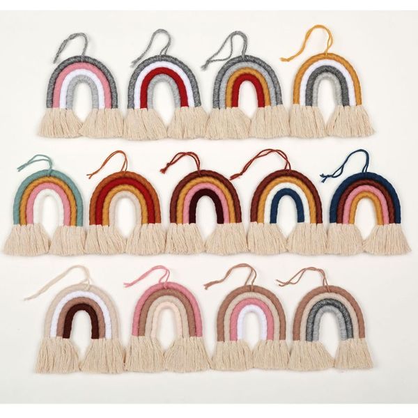 macrame rainbow wall hanging decorative colored for boho home decor, party supplies, baby shower, nursey dorm room
macrame rainbow wall hanging decorative colored for boho home decor, party supplies, baby shower, nursey dorm room