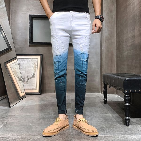 2019 summer jeans men gradient color streetwear men jeans slim fit casual skinny comfortable trousers jean homme, Blue
2019 summer jeans men gradient color streetwear men jeans slim fit casual skinny comfortable trousers jean homme, Blue