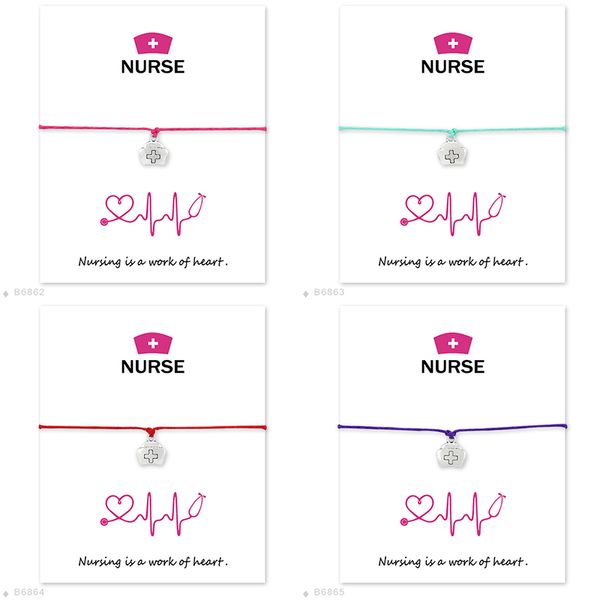 fashion nurse wish bracelets with card medical kit bag red cross charm rope chains wrap bangle for women girl nurse's day jewelry gift, Golden;silver
fashion nurse wish bracelets with card medical kit bag red cross charm rope chains wrap bangle for women girl nurse's day jewelry gift, Golden;silver