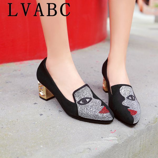 spring new women thick heels lady plaza heel leather shoes luxury diamond office pump woman pointed single shoes plus size, Black
spring new women thick heels lady plaza heel leather shoes luxury diamond office pump woman pointed single shoes plus size, Black