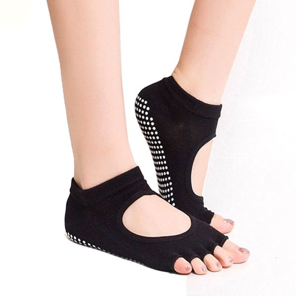 yoga socks five finger cotton socks women's antiskid open back open toe yoga sports, Black
yoga socks five finger cotton socks women's antiskid open back open toe yoga sports, Black
