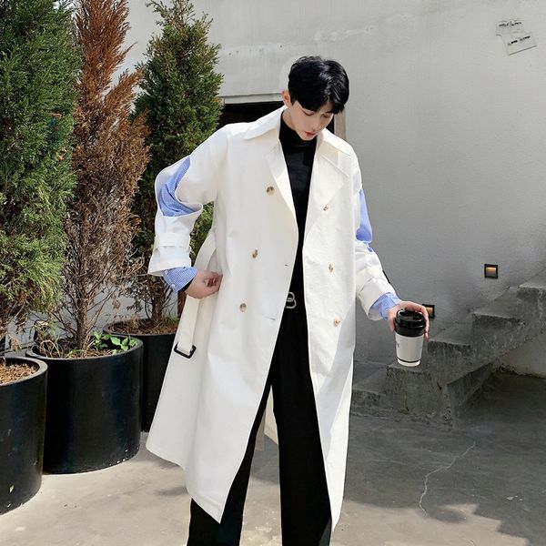 men's trench coats autumn windbreaker fashion hit color casual british wind coat man streetwear wild loose long jacket male overcoat, Tan;black
men's trench coats autumn windbreaker fashion hit color casual british wind coat man streetwear wild loose long jacket male overcoat, Tan;black