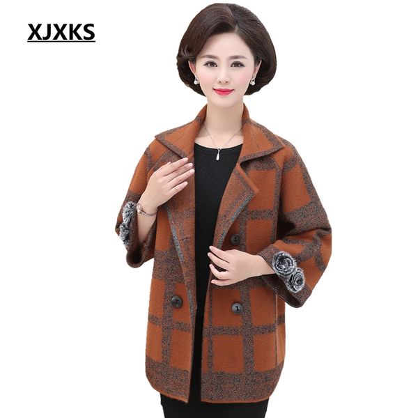 xjxks new woolen blend jacket women ponchobig size coats wool coat plaid oversize plus size casual wool overcoat, Black
xjxks new woolen blend jacket women ponchobig size coats wool coat plaid oversize plus size casual wool overcoat, Black