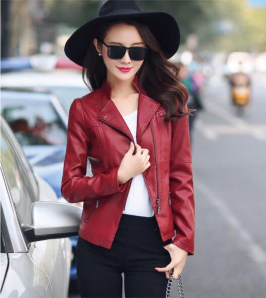 women's leather & faux jacket casual slim soft motorcycle motorcycle; mainstream street coat, Black
women's leather & faux jacket casual slim soft motorcycle motorcycle; mainstream street coat, Black