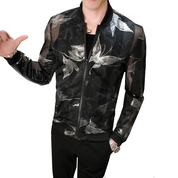 summer jacket party bomber jacket man paisley thin nightclub black prom outwear stage cloth for men big size 5xl, Black;brown 
summer jacket party bomber jacket man paisley thin nightclub black prom outwear stage cloth for men big size 5xl, Black;brown