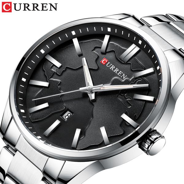 curren creative design dial hombres men's stainless watch male clock business steel watch fashion with date gift reloj quartz dhsce, Slivery;brown
curren creative design dial hombres men's stainless watch male clock business steel watch fashion with date gift reloj quartz dhsce, Slivery;brown