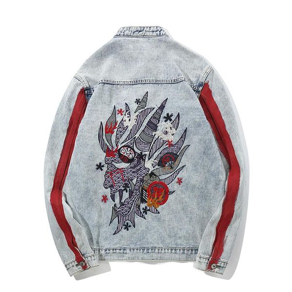 men's denim clothing 2019 new european and american original high street hip hop foreign trade jacket faucet embroidery jacket, Black;brown
men's denim clothing 2019 new european and american original high street hip hop foreign trade jacket faucet embroidery jacket, Black;brown