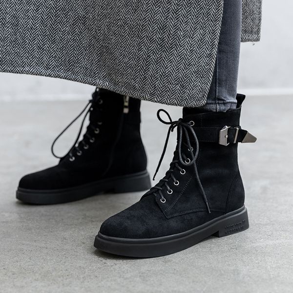 winter women suede black ankle boots short plush inside warm comfortable metal buckle laced up ladies office party booties plus size 43
winter women suede black ankle boots short plush inside warm comfortable metal buckle laced up ladies office party booties plus size 43