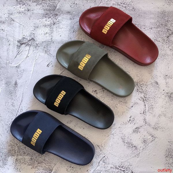 2019 rihanna leadcat suede slippers designer sandals luxury slide summer fashion wide flat slippery sandals slipper flip flop size 35-45
2019 rihanna leadcat suede slippers designer sandals luxury slide summer fashion wide flat slippery sandals slipper flip flop size 35-45