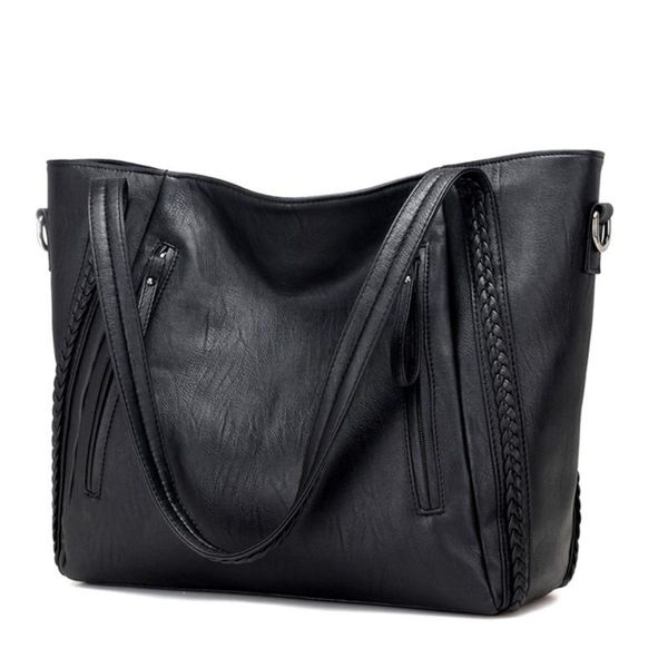 women's soft leather handbags large capacity woven shoulder bags ladies casual totes black travel bags
women's soft leather handbags large capacity woven shoulder bags ladies casual totes black travel bags