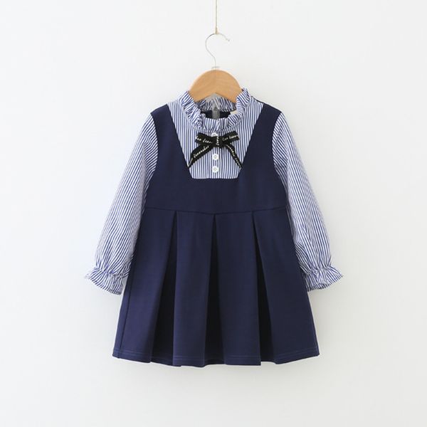 Girls Clothes Temperament Small Fresh Dress Autumn New Female Baby Striped Long-Sleeved Children Dresses Princess Dress, Blue
Girls Clothes Temperament Small Fresh Dress Autumn New Female Baby Striped Long-Sleeved Children Dresses Princess Dress, Blue