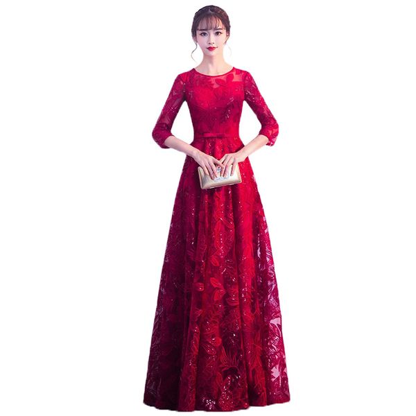 burgundy lace oriental style banquet dresses chinese vintage wedding cheongsam elegant long evening party gownssize xs - xxxl, Red
burgundy lace oriental style banquet dresses chinese vintage wedding cheongsam elegant long evening party gownssize xs - xxxl, Red