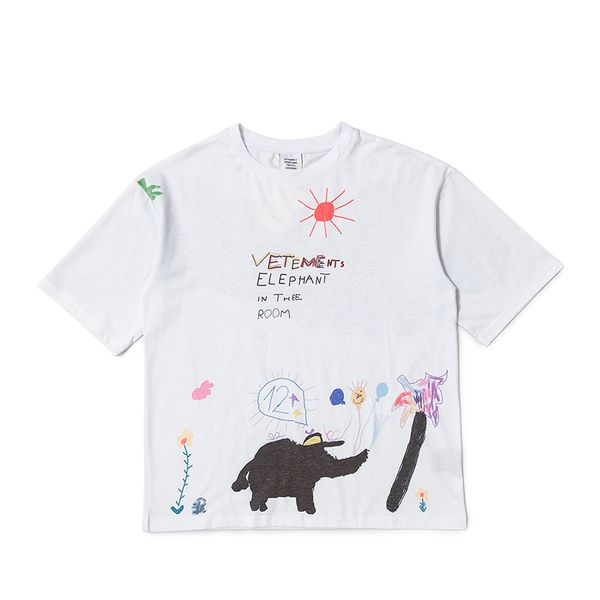 summer new style vetments painting tie dyeing elephant irregular printing women men t shirts hip hop skateboard cotton tee, White;black
summer new style vetments painting tie dyeing elephant irregular printing women men t shirts hip hop skateboard cotton tee, White;black