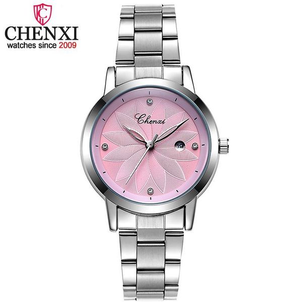 chenxi new fashion calendar dial women quartz watches ladies steel watchband wristwatches women's fashion & casual lovers gift, Slivery;brown
chenxi new fashion calendar dial women quartz watches ladies steel watchband wristwatches women's fashion & casual lovers gift, Slivery;brown
