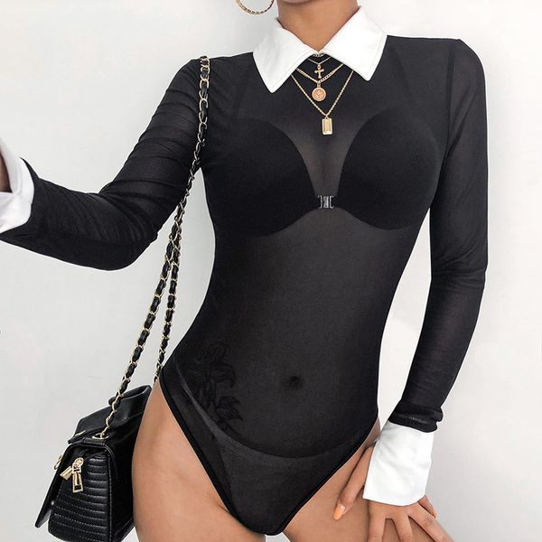 сексуальная прозрачная сетка щитовые тощий отложной воротник bodysuits женщины 2019 весна длинные рукава открытый промежность bodysuit, Black;white
сексуальная прозрачная сетка щитовые тощий отложной воротник bodysuits женщины 2019 весна длинные рукава открытый промежность bodysuit, Black;white
