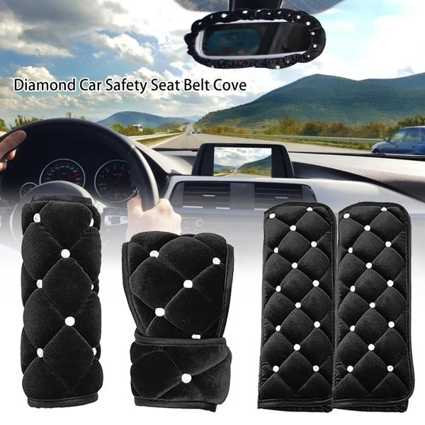 1 set car rhinestones gear shift knob cover hand brake cover safety seat belt shoulder pad car interior protect
1 set car rhinestones gear shift knob cover hand brake cover safety seat belt shoulder pad car interior protect