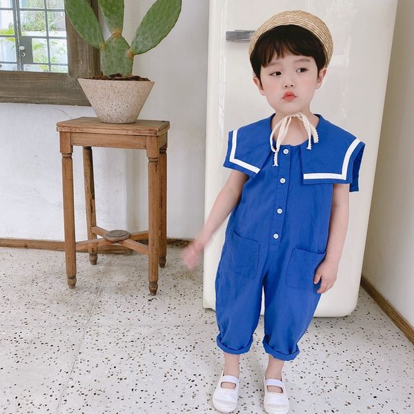 korean style 2020 summer kids cotton linen jumpsuits sailor collar sleeveless toddlers children overalls, Blue
korean style 2020 summer kids cotton linen jumpsuits sailor collar sleeveless toddlers children overalls, Blue