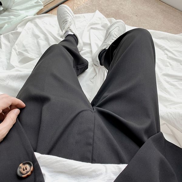 2019 spring new korean version of japanese students loose solid color nine points men's straight wide leg casual pants, White;black
2019 spring new korean version of japanese students loose solid color nine points men's straight wide leg casual pants, White;black