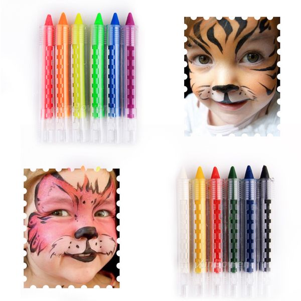 12 Colors Environment-friendly Non-toxic Crayons For Kids Diy Human Body Face Paint Paste Washable Drawing Graffiti Stationery