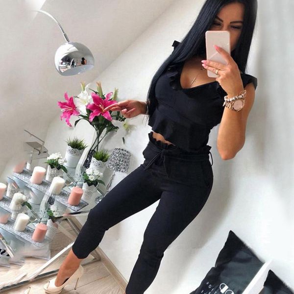 ostrich women tracksuittwo-piece crop ruffle long pant high waisted ladies set women clothes 2019 2 piece set, White
ostrich women tracksuittwo-piece crop ruffle long pant high waisted ladies set women clothes 2019 2 piece set, White