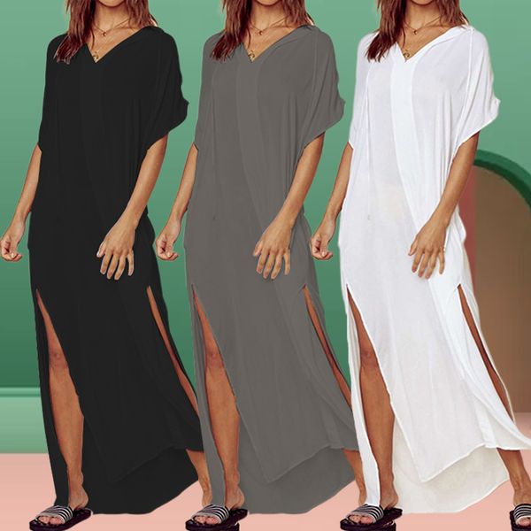 celmia summer dress women casual short sleeve hoodies maxi long sundress loose high split beach vestidos robe plus size 5xl, White;black
celmia summer dress women casual short sleeve hoodies maxi long sundress loose high split beach vestidos robe plus size 5xl, White;black