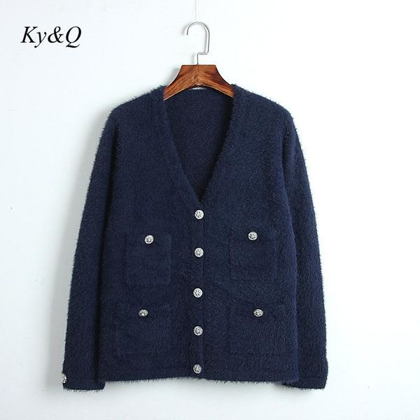 women's knits & tees brand design women luxury mink cashmere knit coat 2021 spring loose four pockets single breasted v-neck cardigan s, White
women's knits & tees brand design women luxury mink cashmere knit coat 2021 spring loose four pockets single breasted v-neck cardigan s, White