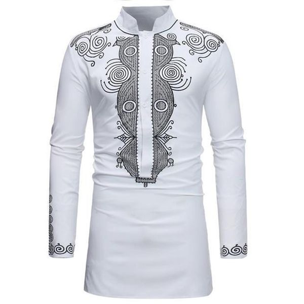 men's casual shirts dashiki african 2021 classic print dress shirt men v neck long sleeve clothes streetwear male chemise homme, White;black
men's casual shirts dashiki african 2021 classic print dress shirt men v neck long sleeve clothes streetwear male chemise homme, White;black