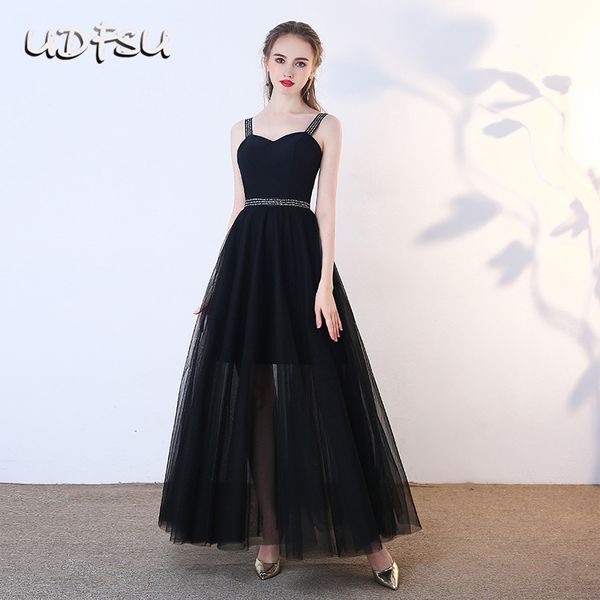 udfsu women elegant spaghetti strap evening dress vintage tulle party dresses off shoulder backless party gowns, White;black
udfsu women elegant spaghetti strap evening dress vintage tulle party dresses off shoulder backless party gowns, White;black