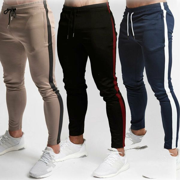 fashion mens casual slim fit sports gym pants jogger drawstring running trousers striped sweatpants, Black
fashion mens casual slim fit sports gym pants jogger drawstring running trousers striped sweatpants, Black