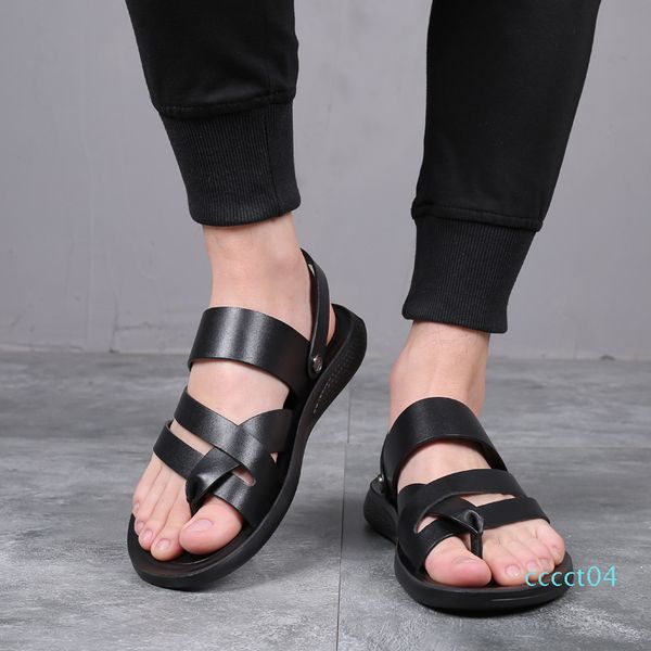 summer new men's hollow breathable beach shoes trend flat heel two-way sandals and slippers men's sandals ct04, Black
summer new men's hollow breathable beach shoes trend flat heel two-way sandals and slippers men's sandals ct04, Black