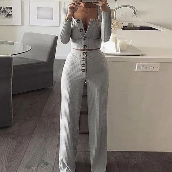 sexy два piece set crop top штаны с длинным рукавом scoop воротник кнопки твердая женщины наборы костюмы весна двухкусочный наряды g1225, White
sexy два piece set crop top штаны с длинным рукавом scoop воротник кнопки твердая женщины наборы костюмы весна двухкусочный наряды g1225, White
