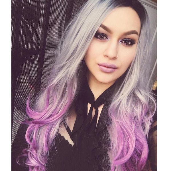new fashion omber lace front wigs for women synthetic hair wavy wig 24 inches cosplay long wig heat safe role-playing christmas wigs, Black
new fashion omber lace front wigs for women synthetic hair wavy wig 24 inches cosplay long wig heat safe role-playing christmas wigs, Black