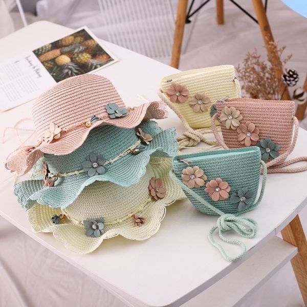 summer new children straw hat korean baby sun hats beauty floral girl spring cap beach visor hat straw bag two-piece sets, Yellow
summer new children straw hat korean baby sun hats beauty floral girl spring cap beach visor hat straw bag two-piece sets, Yellow