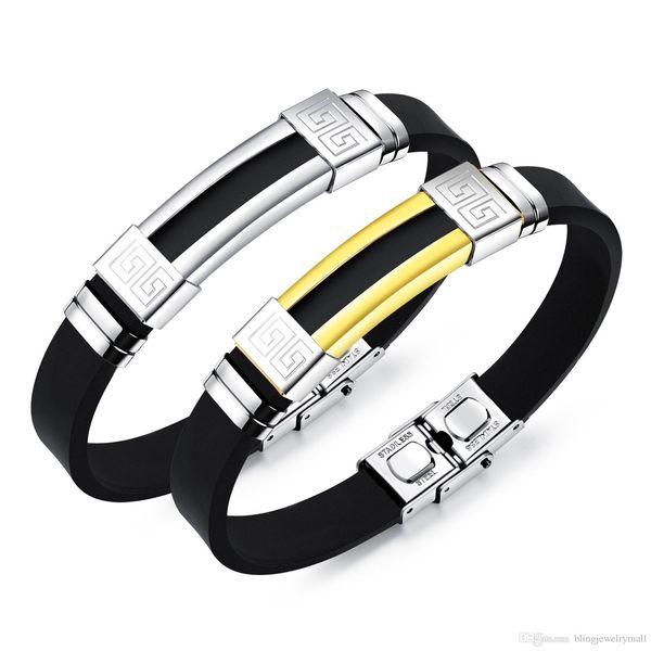 мода серебро / золото из нержавеющей стали мужчины пряжка браслет черный силиконовый резиновый браслет модные браслеты мужчины ювелирные изд, Black
мода серебро / золото из нержавеющей стали мужчины пряжка браслет черный силиконовый резиновый браслет модные браслеты мужчины ювелирные изд, Black