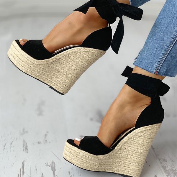 sarairis 2020 plataforma de paja cuñas tacones altos zapatos sandalias mujer fiesta de verano zapatos de abrigo al tobillo, Black
sarairis 2020 plataforma de paja cuñas tacones altos zapatos sandalias mujer fiesta de verano zapatos de abrigo al tobillo, Black
